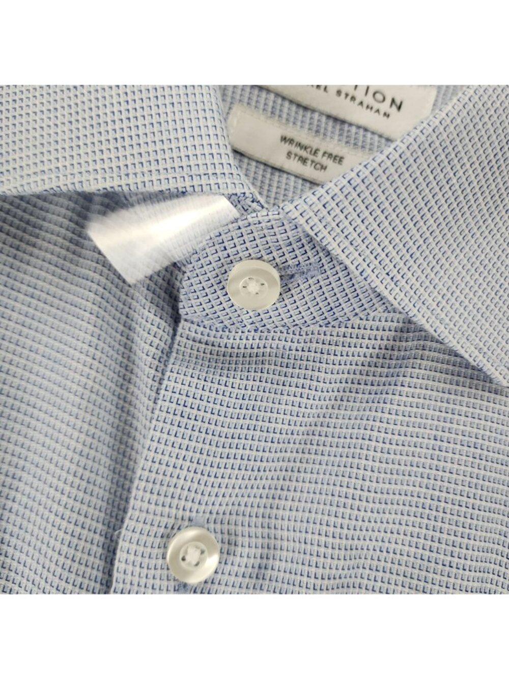 Collection By Michael Strahan Shirt Mens 17.5/34-35 Blue Button Up *NWOT* - Picture 5 of 10